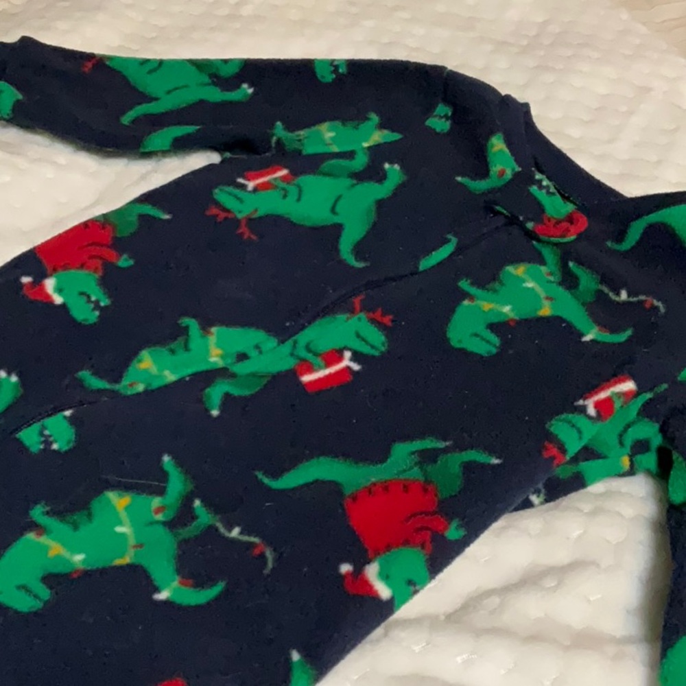 Carter's Navy and Green Dinosaur Pajama Set